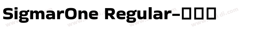 SigmarOne Regular字体转换